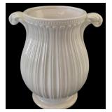 Lenox White Fluted Handled Vase 10.25" H