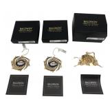 3 Baldwin Millennium Collection Brass Ornaments