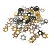 Mixed Metal Crown Spacer Beads Charms