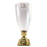 Baldwin Brass & Crystal Hurricane Candle Holder