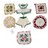 Set of 7 Handmade Crocheted Potholders