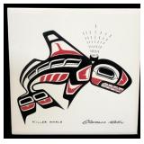 Clarence A. Wells Killer Whale Art Tile 6x6