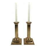 Baldwin Smithsonian Brass Column Candlesticks