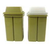 Tupperware 1330 Tall Green Storage Containers
