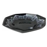 Royal Haeger RG 131 Black Drip Glaze Bowl 11"