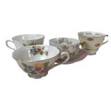 Haviland, Colclough & Diamond Teacups Lot