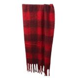 G by Giuliana Red Plaid Fringe Scarf