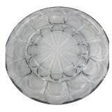 Clear Glass Cloche Base Platter 12" Dia