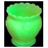 Opalescent Uranium Glass Toothpick Holder