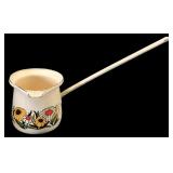 Vintage Enamel Floral Butter Warmer Pot
