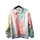 Blair Pastel Color Block Silk Windbreaker Jacket