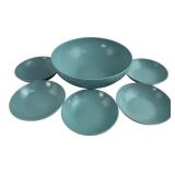 Stetson Melmac Blue Bowls Set of 6