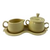 Fiesta Yellow Cream & Sugar Set w/ Tray