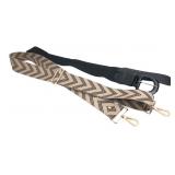 Patterned Strap & Black Elastic Belt 44" L