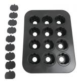 12-Cavity Pumpkin Baking Pan 14x10.5