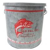 Vintage Old Pal 10 Qt Floating Minnow Bucket