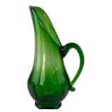 Blenko Mid-Century Green Art Glass Pitcher