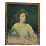 Framed Religious Print of Young Jesus