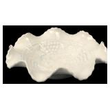 Alice Signed White Ceramic Grape Dish
