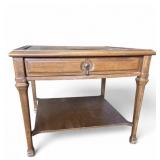 Traditional Square Wooden End Table