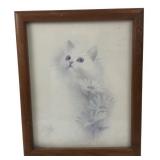 Harrison Three Daisies Framed Cat Print 11x9