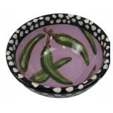 Droll Designs Hand-Painted Chili Pepper Bowl 6"