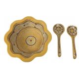 Temp-tations Old World Yellow 3Qt Bowl & Utensils