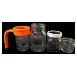 Kerr, Domglas & AHK Glass Jar Lot of 4