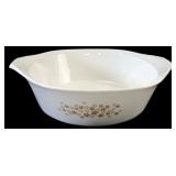 Libbey 2 Qt. Casserole Dish with Brown Floral