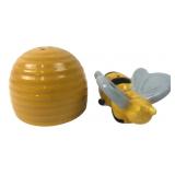 Ceramic Bee & Beehive Salt & Pepper Shakers