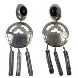 Navajo Sterling Silver Dangle Drop Earrings