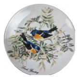 Russ Berrie Lazuli Bunting Decorative Plate 7 in