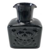 VTG Black Amethyst Glass Double Spout Water Jug