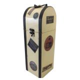 Travel Trunk Style Single Wine Bottle Box