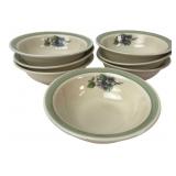 7 Pfaltzgraff Stoneware Floral Bowls