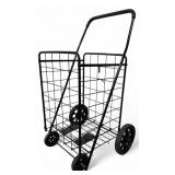 Black Wire Folding Shopping Cart