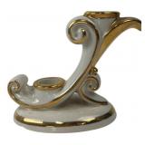 Abingdon U.S.A. Ceramic Scroll Candle Holder