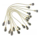 Set of nine Plastic Teardrop Tassels 7"