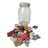 Mixed Lot of Vintage Matchbooks & Glass Jar