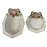 Fitz and Floyd Winter Rose Ceramic Dishes