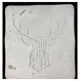 Local Artist Concrete Into The Wild Stag Plaque