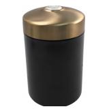 Vintage Black & Gold Cork-Lined Humidor