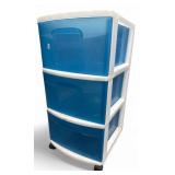 3-Drawer Rolling Plastic Storage Cart