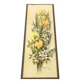 Robert Laessig Yellow Iris Floral Plaque