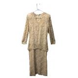 Laurence Kazar Beaded Two-Piece Dress Size L