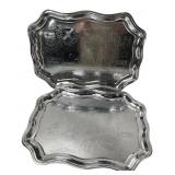 Pair Elbro Royal Gift Chrome Canada Trays