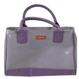 SACHI Purple Patent Insulated Tote Bag
