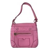 Isaac Mizrahi Live Pink Leather Handbag