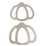Pair of Cream Ceramic Pumpkin Trivets