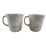 Corning USA Blue & White Floral Mugs - Pair